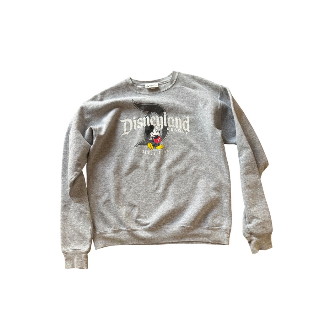 Disney Parks Mickey Mouse Graphic Sweatshirt Gray Disneyland Resort Size S‎
